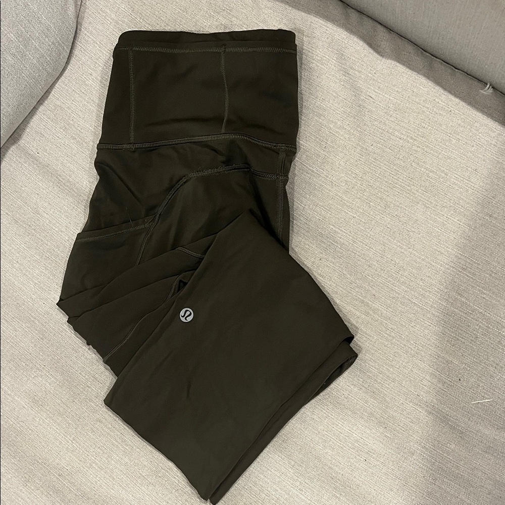 lululemon athletica Olive Green Leggings cropped